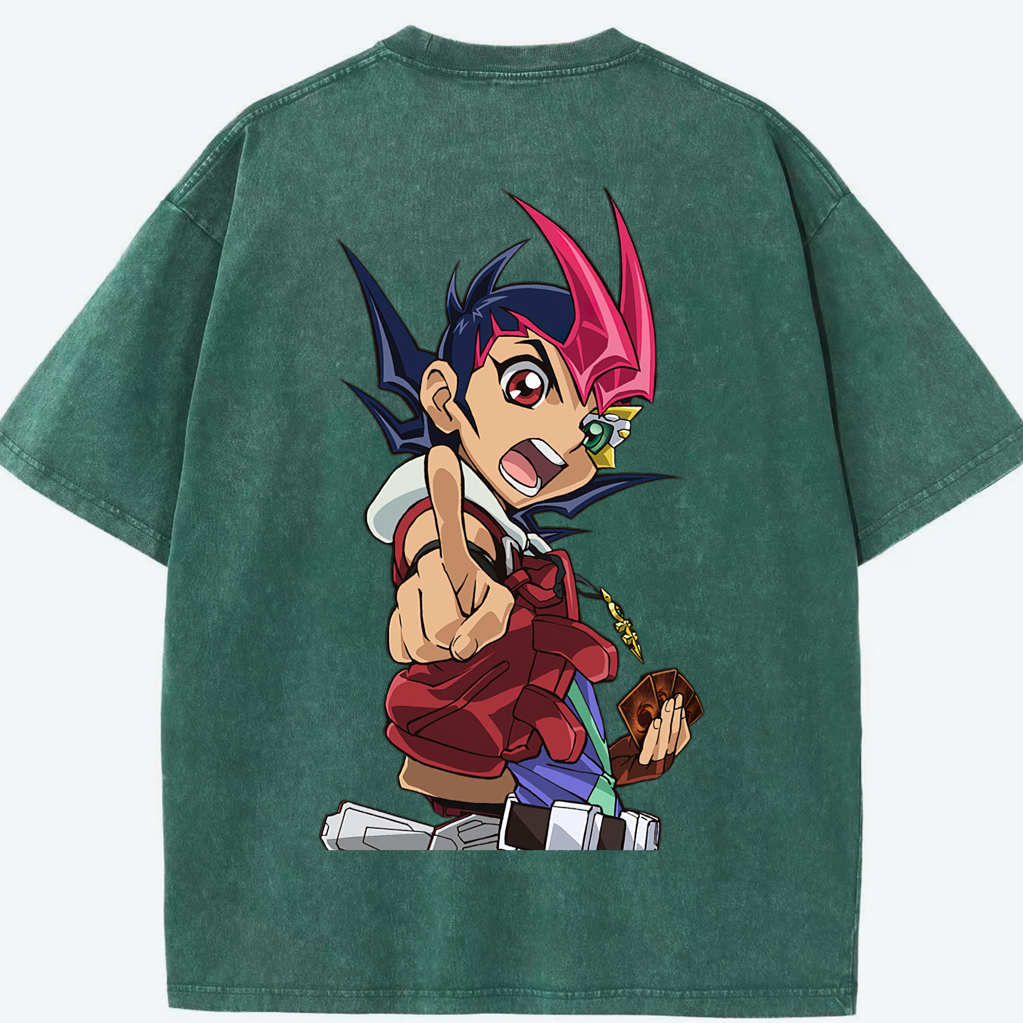 （画像用） 遊☆戯☆王 Yu-Gi-Oh! 綿100% ヴィンテージ風 半袖Tシャツ（背面プリント）